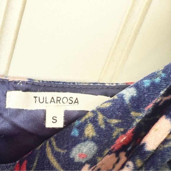 Tularosa Size S Puff Sleeve Velvet Maelie Mini Dress in Carmella Floral NEW! - Picture 7 of 8